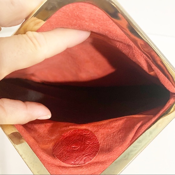 Unbranded Leather Envelope Clutch KissLock Closure - Picture 12 of 12